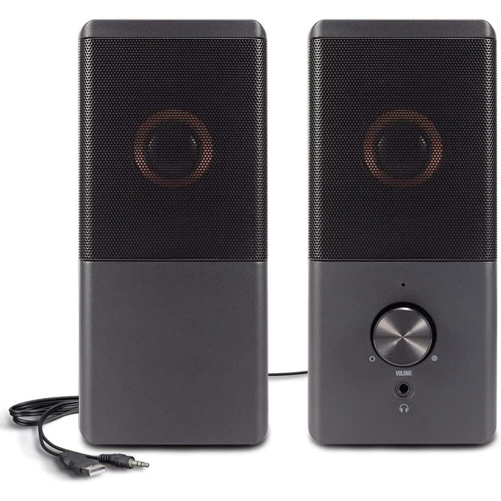 ROSON Computer Speaker, Compact Size Speaker With Headphone Jack, Enhanced